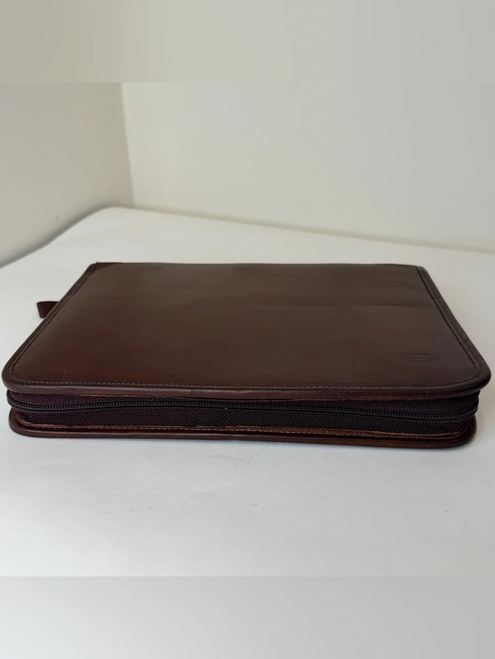 Vintage Hartmann Leather Zip Around Planner Organizer Binder Portfolio Brown